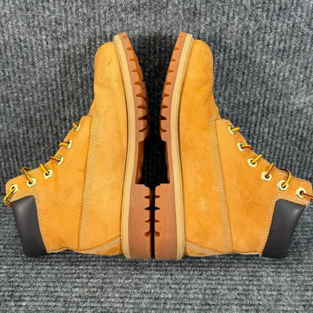 Timberland Premium 6 Inch Boys Size 5 Wheat Nubuck Boots Fits Women's 7 Approx